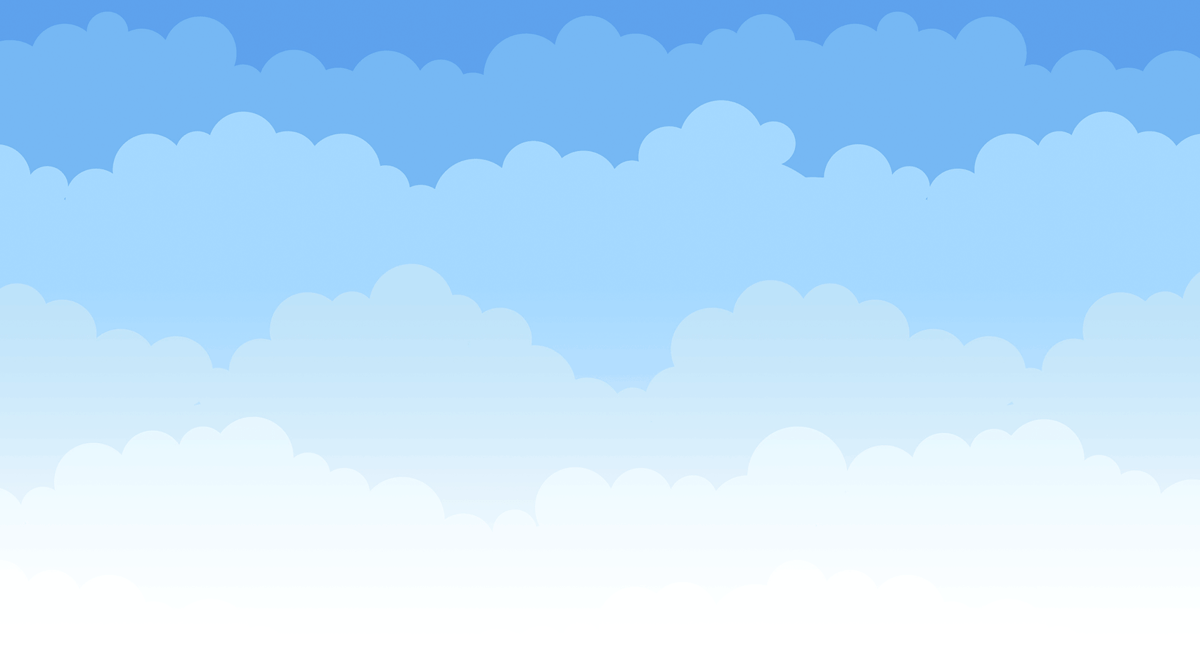 Illustration of transparent clouds infront of each outher