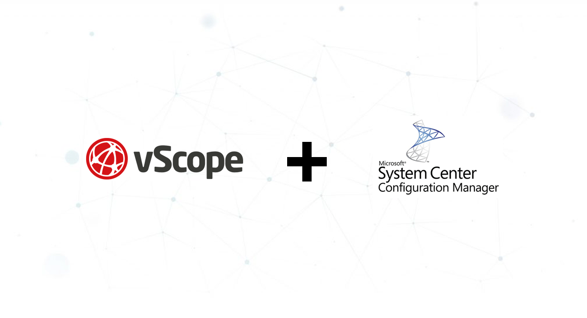 The vScope logo and the Logo of System Center Configuration Manager