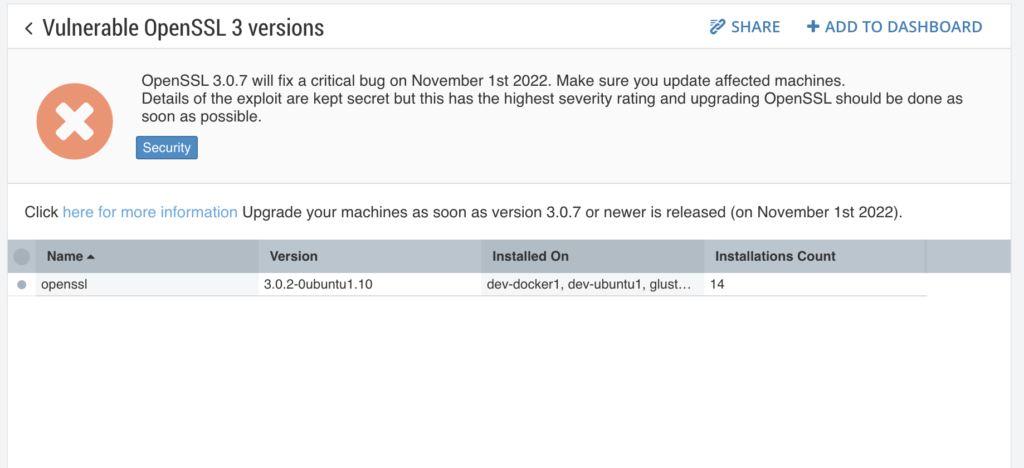 Vulnerability scanning in vScope