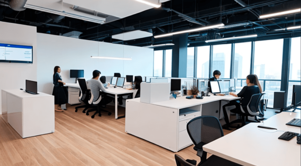 Open Office Space with people collaborating