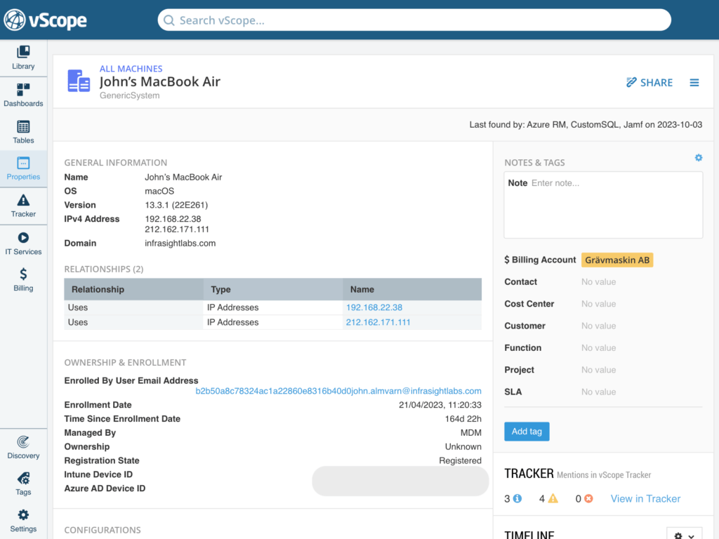 Asset merged from Azure AD, Customer SQL and Jamf