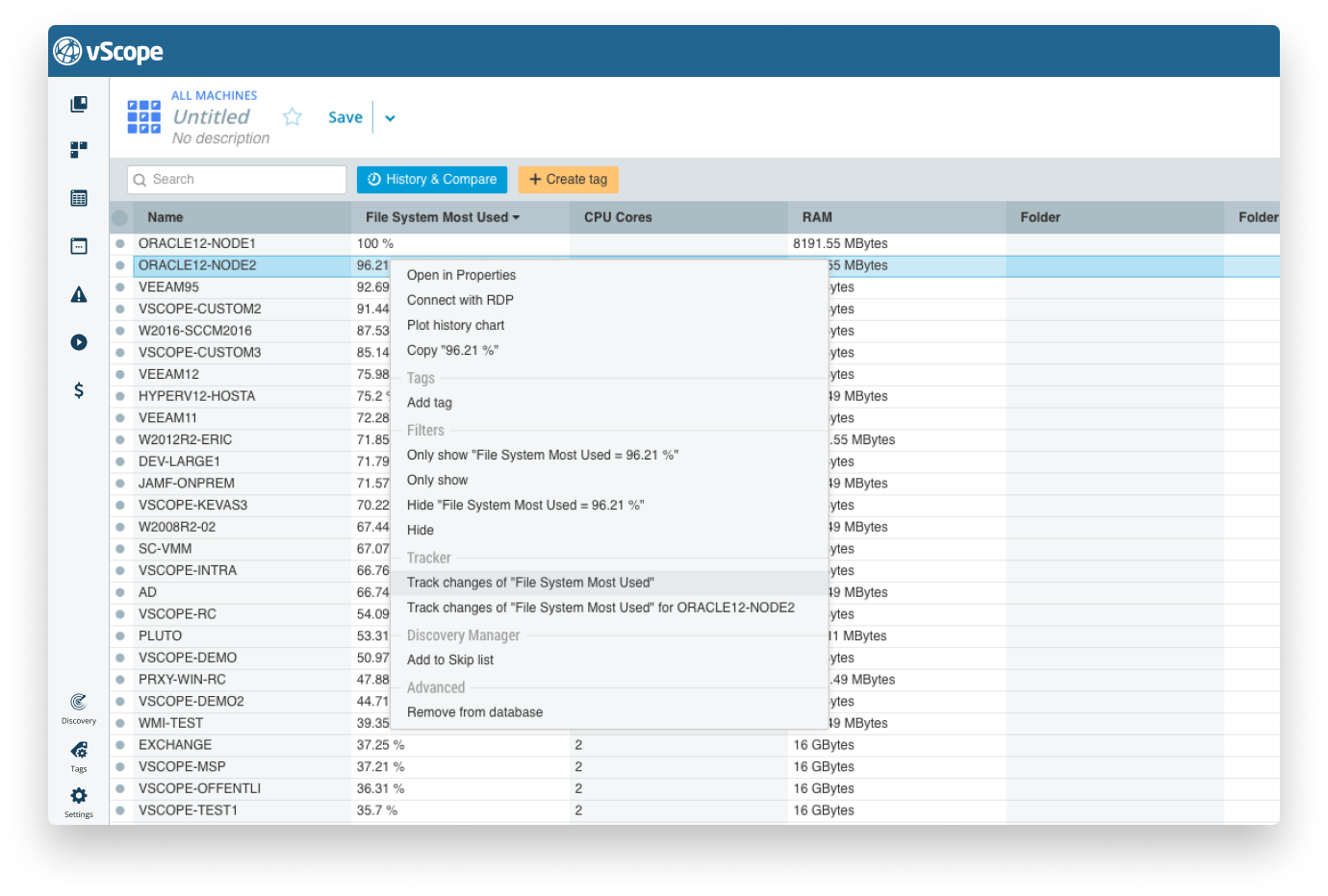 Shortcut to Tracker from Tables